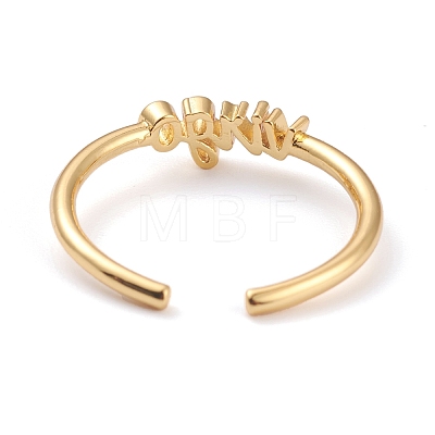 Constellation/Zodiac Sign Brass Cuff Rings RJEW-O042-06G-B-1