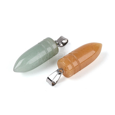 Natural & Synthetic Mixed Stone Pendants G-N349-16P-1