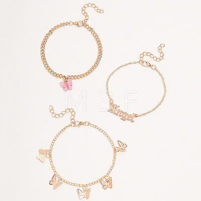 3Pcs Alloy Anklets WGF6F4F-01-1