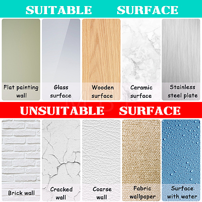 Translucent PVC Self Adhesive Wall Stickers STIC-WH0015-144-1