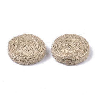 Handmade Hemp Twine Woven Beads WOVE-Q077-13-1