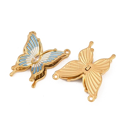 304 Stainless Steel Enamel Pendants STAS-A135-08G-1