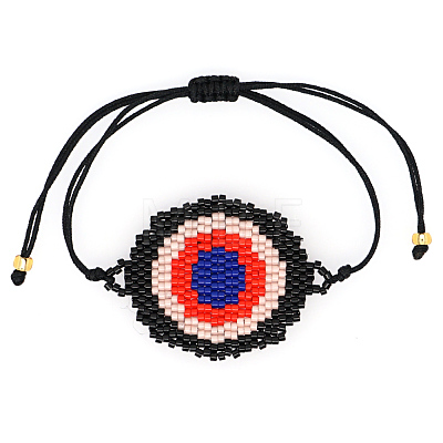 Friendship Eye Loom Pattern Seed Beads Bracelets for Women BJEW-Z013-18B-1