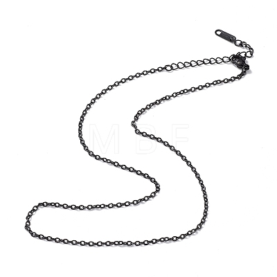 304 Stainless Steel Cable Chain Necklace for Men Women NJEW-K245-025E-1