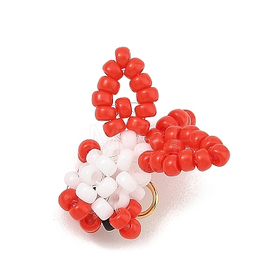 MIYUKI Round Glass Seed Beads Glass Pendants PALLOY-MZ01451-01-1