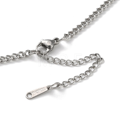 304 Stainless Steel Pendant Necklaces NJEW-C017-02P-1
