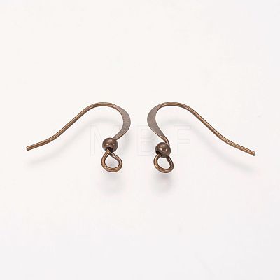 Brass Earring Wire Hooks X-KK-Q369-AB-1