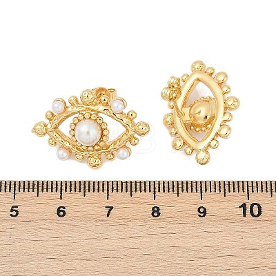 Brass Stud Earrings KK-U058-63A-G-1