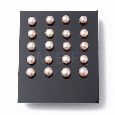 Natural Pearl Ear Studs EJEW-P223-01E-P04-1