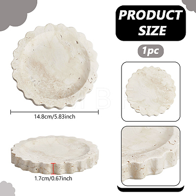 Natural Marble Jewely Display Trays for Necklaces Bracelets Earrings Rings AJEW-WH0880-75B-1