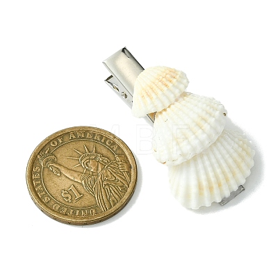 Sea Shell with Iron Alligator Hair Clips PHAR-JH00104-01-1