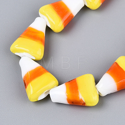 Handmade Lampwork Beads Strands LAMP-N028-10-1