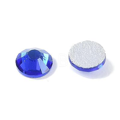 Cobalt Faceted Glass Flat Back Rhinestone for Nail Art X-RGLA-C002-SS10-369-1