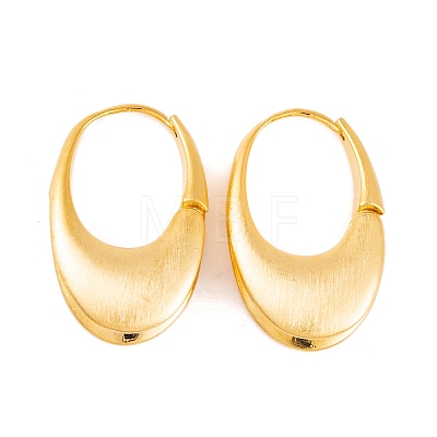 Oval Brass Hoop Earrings for Women EJEW-G391-09G-1