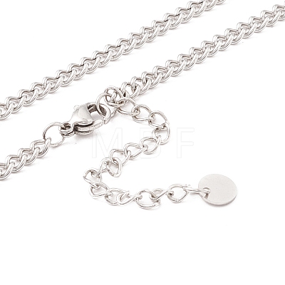 304 Stainless Steel Necklaces NJEW-M189-03P-1