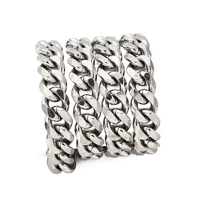 Tarnish Resistant Men's Jewelry Making 201 Stainless Steel Curb Chains CHS-A003B-2.5mm-1