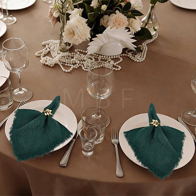 100Pcs Leaf Alloy Napkin Rings AJEW-UN0005-50-1