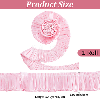 5M Double Layer Polyester Pleated Lace Ribbon OCOR-CY0003-97A-1