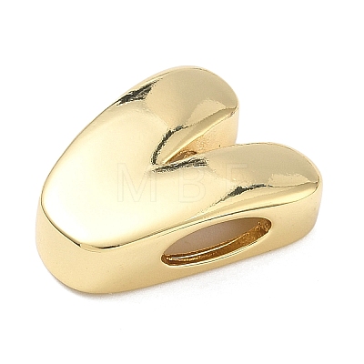Brass Initial Beads KK-B167-27G-01V-1