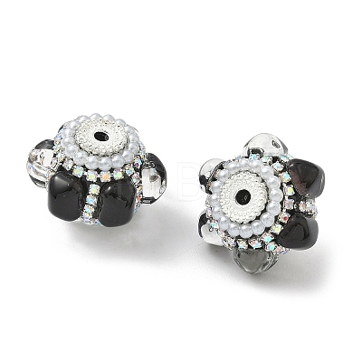 Sparkling Acrylic Rhinestone Beads CLAY-NH0003-01S-02-1