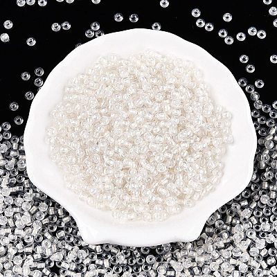 6/0 Transparent Inside Colours Glass Seed Round Beads X1-SEED-N006-004A-1