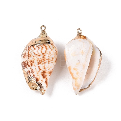 Natural Sea Shell Pendants SSHEL-N038-31-1