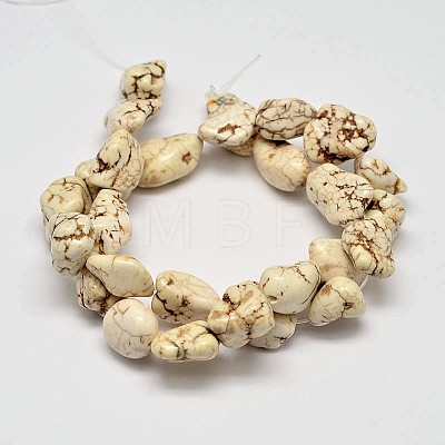 Dyed Nuggets Natural Magnesite Beads Strands G-M139-01-A-1