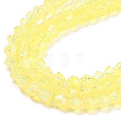 Baking Painted Transparent Glass Beads Strands DGLA-F029-J4mm-06-1