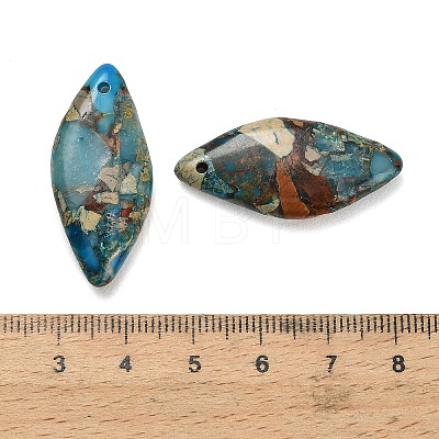Dyed Natural Imperial Jasper Pendants G-H355-01D-1