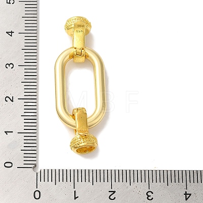 Rectangle Rack Plating Brass Fold Over Clasps KK-A225-01B-G-1