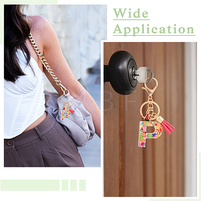 Fruit Series Letter Resin Keychains KEYC-TAC0033-02P-1
