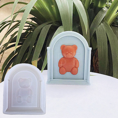 Door with Bear DIY Candle Silicone Molds CAND-PW0001-050-1