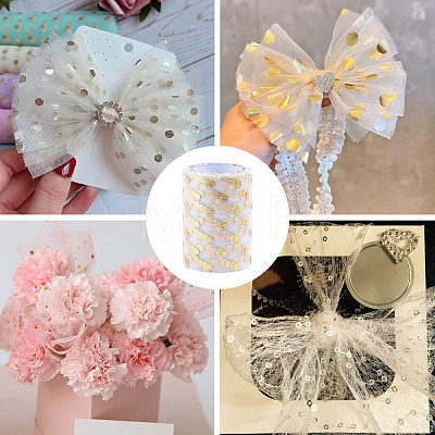 Glitter Sequin Deco Mesh Ribbons OCOR-TADJ0001-10C-1