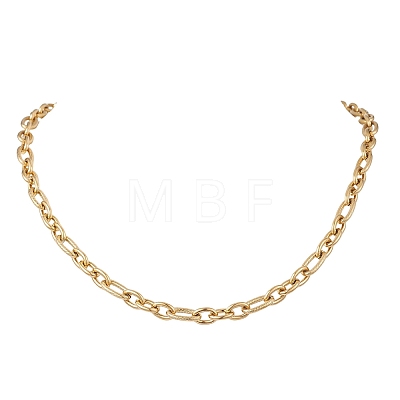 7MM 304 Stainless Steel Figaro Chain OT Necklaces NJEW-JN05706-1