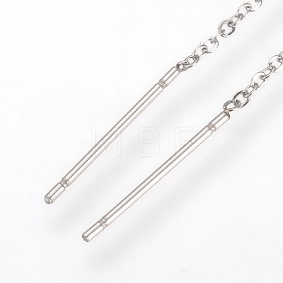 304 Stainless Steel Earring Findings STAS-S070-01-1