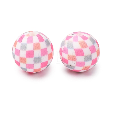 Food Grade Eco-Friendly Printed Silicone Beads SIL-A013-01A-21-1