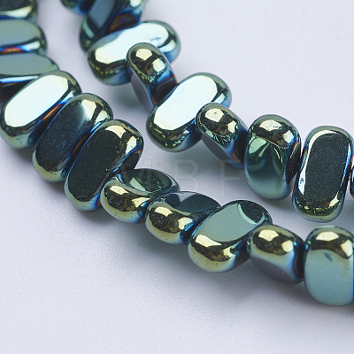 Electroplate Non-magnetic Synthetic Hematite Beads Strands G-J382-4x8x2mm-A02-1