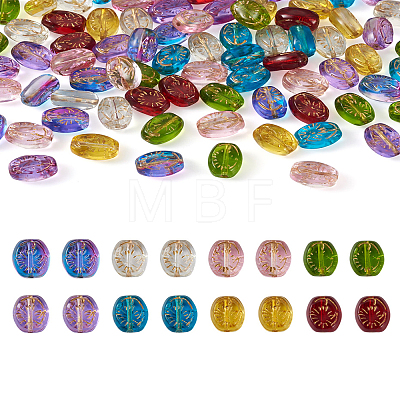 Cheriswelry 96Pcs 8 Colors Transparent Glass Beads Strands GLAA-CW0001-04-1