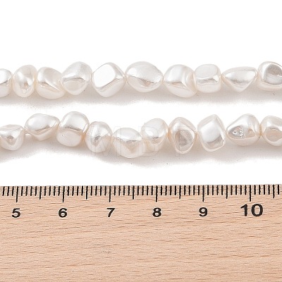 Electroplated Shell Pearl Beads Strands BSHE-C006-02A-1