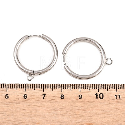 316 Stainless Steel Huggie Hoop Earring Findings EJEW-B158-01G-P-1