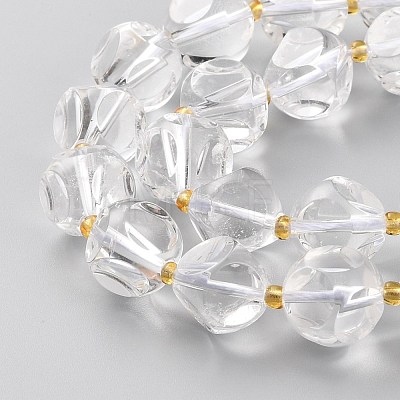 Natural Quartz Crystal Beads Strands G-A030-B36-12mm-B-1