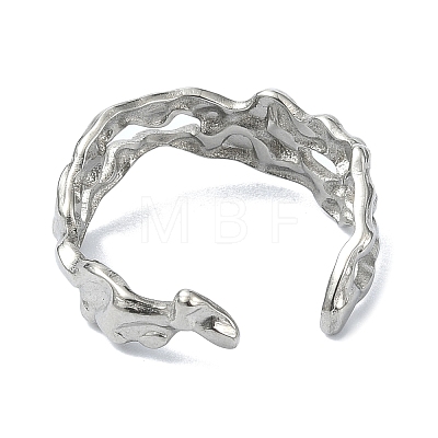 304 Stainless Steel Cuff Rings RJEW-M019-58P-1