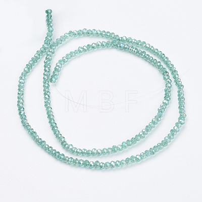 Electroplate Glass Beads Strands GLAA-F076-FR01-1
