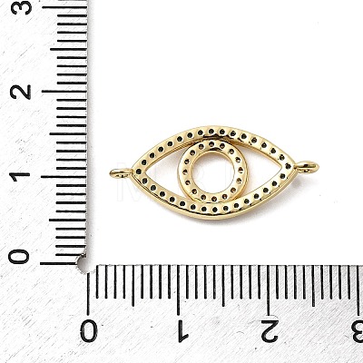 Brass Micro Pave Sky Blue and Clear Cubic Zirconia Connector Charms KK-H529-05B-G01-1