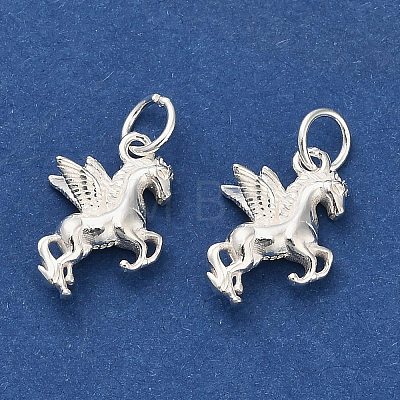 925 Sterling Silver Horse with Wings Charms STER-P071-11S-1