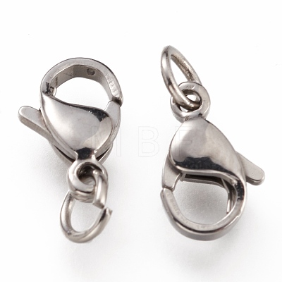 304 Stainless Steel Lobster Claw Clasps STAS-G240-01C-P-1