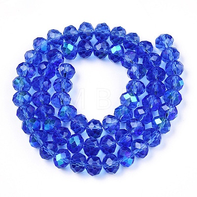 Electroplate Glass Beads Strands X1-EGLA-A034-T8mm-L26-1