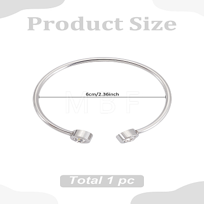 1Pc Stainless Steel Bangles BJEW-LP0001-43-1