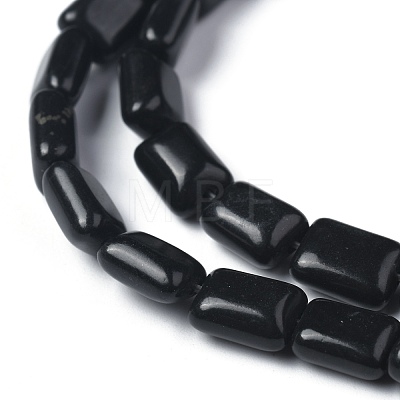 Synthetic Black Stone Beads Strands G-Z006-B09-1