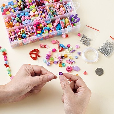 DIY Acrylic Beads Jewelry Sets DIY-TA0001-01-1